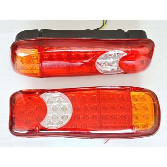 2x 12V Récupération LED Feux Arrière 12V Pour Camping-Car Camion Remorque Camionnette Châssis Benne Lkw Caravane 5 Fonctions...