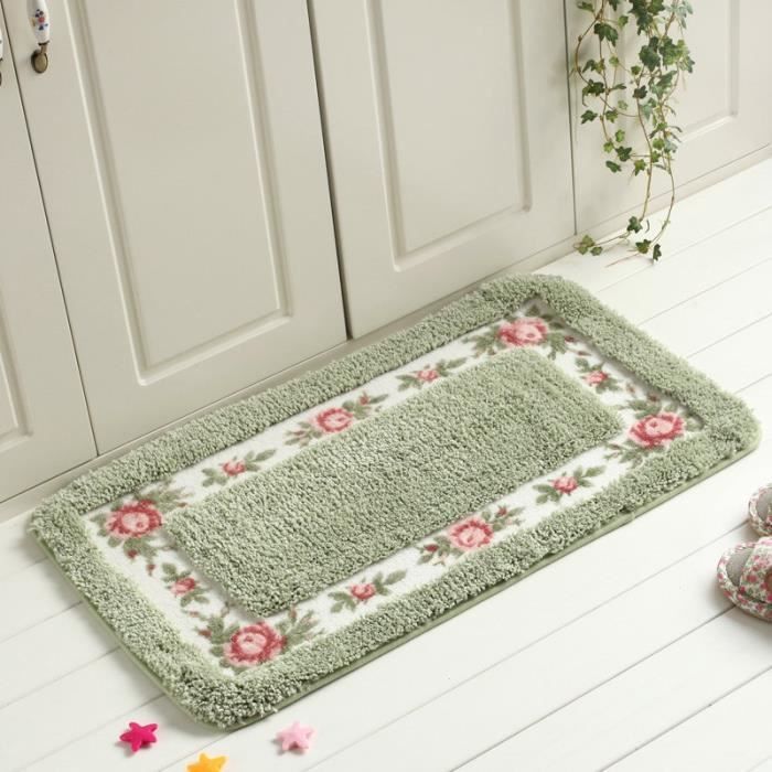 Tapis,Paillasson carré de sol 6 tailles Tapis de sol pour salon chambre à coucher couloir - Type Fang Green-about 70x140cm