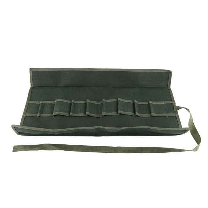 Sac à outils enroulable, sac à outils enroulable, sac à outils de jardin pour le jardinage en plein air, 10 emplacements pour le