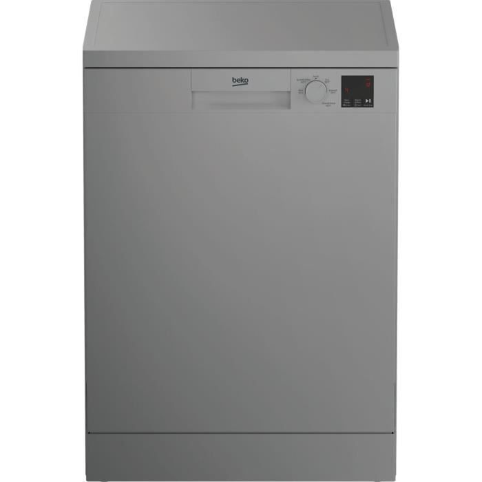 Lave-vaisselle - BEKO - TDFV15315S - 60 cm - 13 couverts - 5 programmes - Départ différé - Cuve inox - Silver