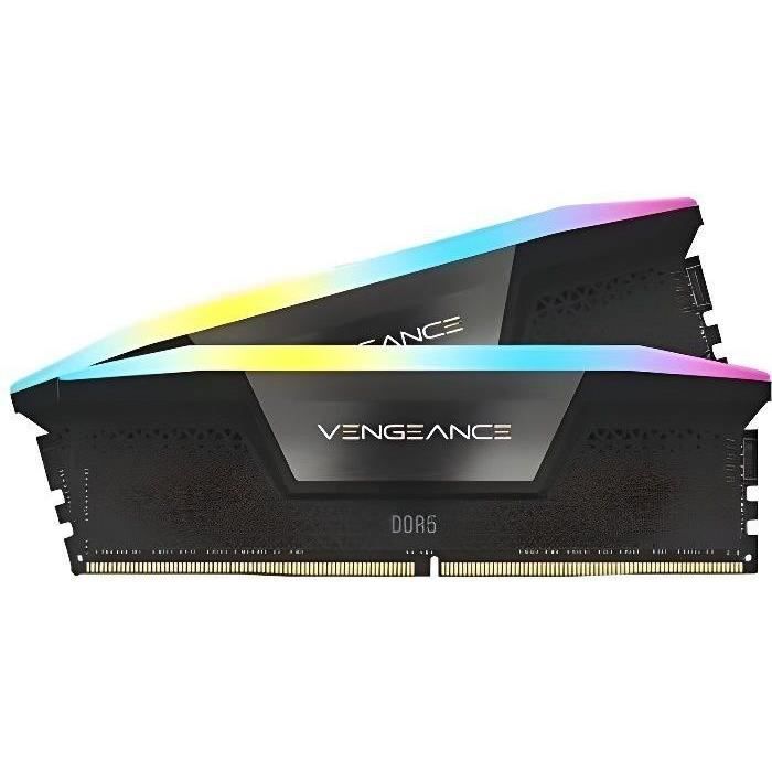 RAM - CORSAIR Vengeance RGB DDR5 - 32GB 2x16GB DIMM - 5200MHz - Unbuffered, 40-40-40-77, XMP 3.0, Black Heatspreader, RGB LED, 1.25V