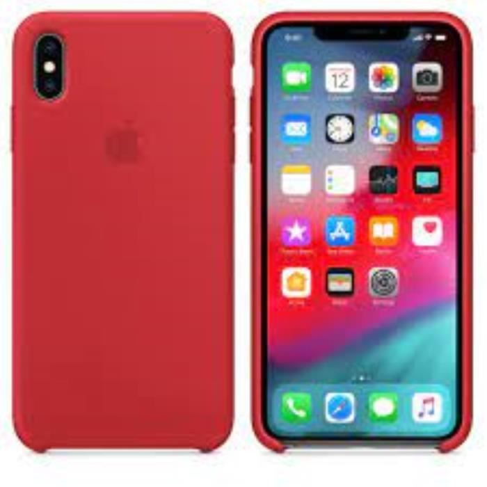 Coque en silicone pour iPhone XS Max ROUGE