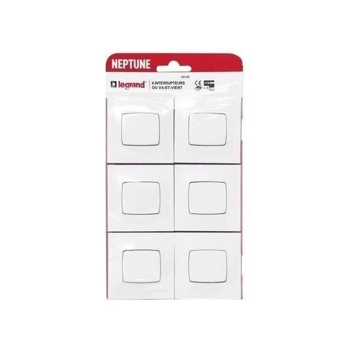 LEGRAND - NEPTUNE Lot 6 interrupteurs va et vient borne automatique