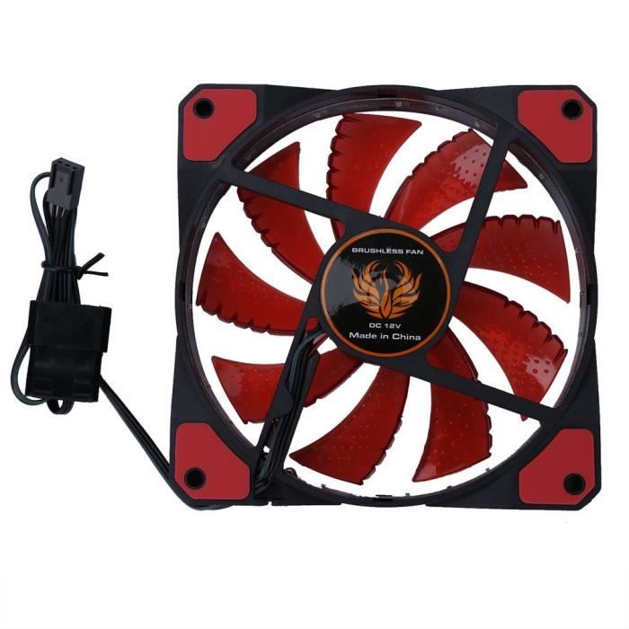 Ventillateur pour Boîtier 120 mm lumière rouge