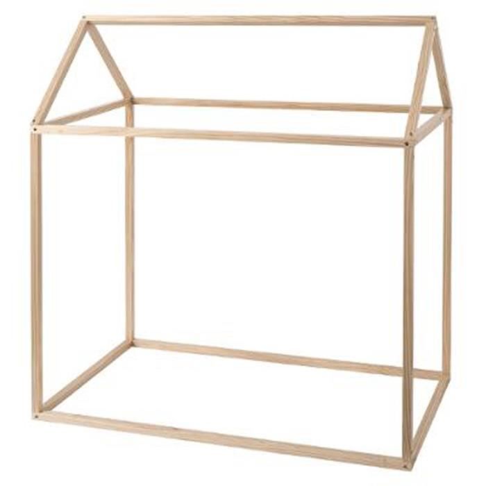 Cabane Déco Enfant 126cm Naturel