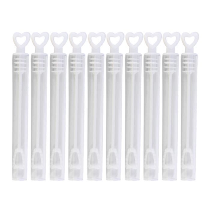 10 Pcs Bulle Bouteille D'eau Vide Amour Coeur Tube De Faveur Mariage Bulles Savon (Blanc) RANGEMENT - CASIER - ETAGERE