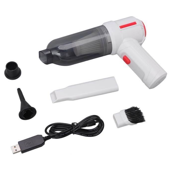 Qiilu Aspirateur USB Aspirateur sans fil Super Puissant Aspiration USB Recharge Mini Aspirateur Machine pour Voiture à Domicile