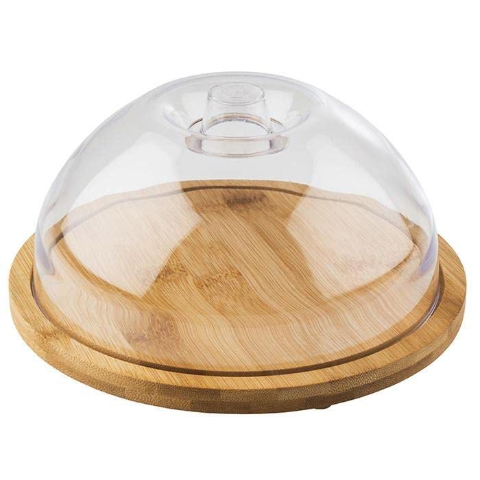 Cloche à fromage - APS - Plateau à fromage - Bambou - Transparent - Ø 205 cm - Hauteur 10 cm