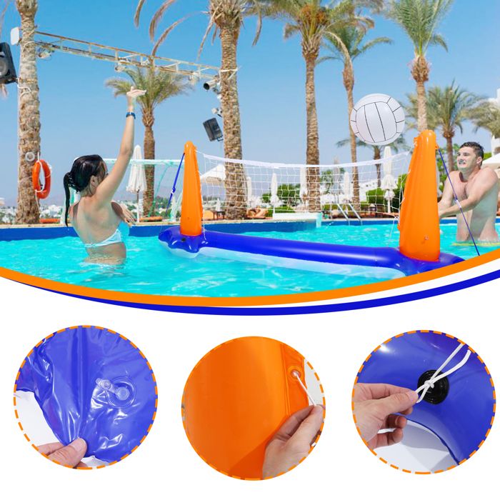 Filet De Volley-ball Pour Piscine - 460x90cm - Installation Facile - NEUF