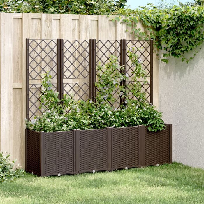 Vidaxl Jardinière à Treillis 160 cm