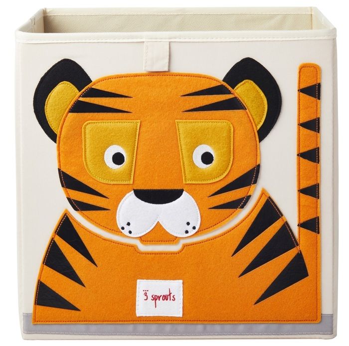 3 Sprouts - Cube de rangement Tigre - ELEMENTS FOR KIDS 3 Sprouts - Cube de rangement Tigre - ELEMENTS FOR KIDS