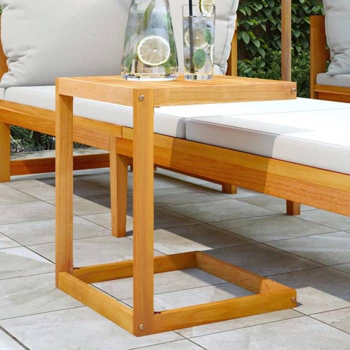VIDAXL Table en forme de C acacia - vue 2