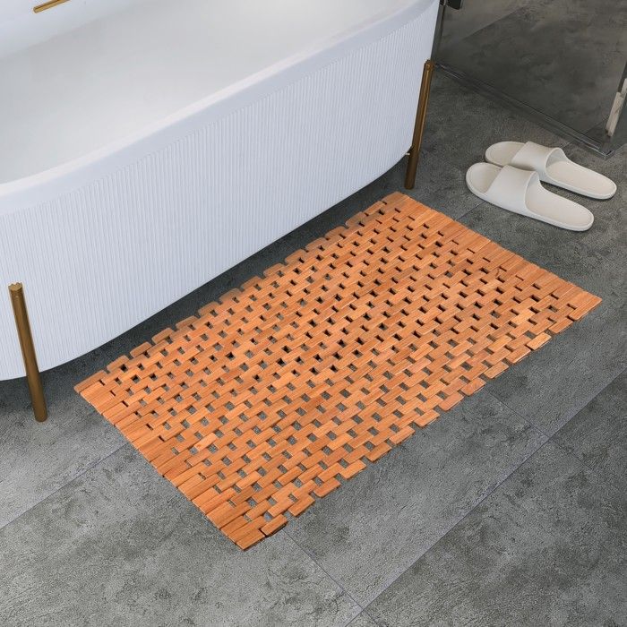Lot 2 Tapis De Douche Antidérapants Ronds Silicone Massage – 53×53 Cm + 30×30 Cm, Gris, Circulation Sanguine & Sécurité Maximale