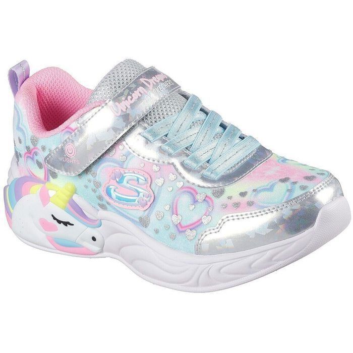 Skechers Baskets Skechers S Lights-unicorn Dreams-hear Multicolore Fille