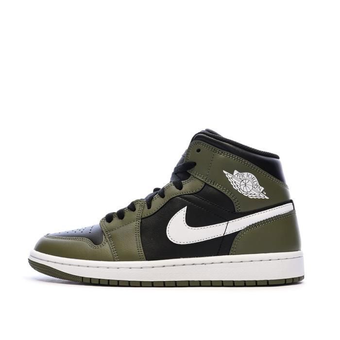 Nike Air Jordan 1 Mid Kaki/Noir Homme Nike