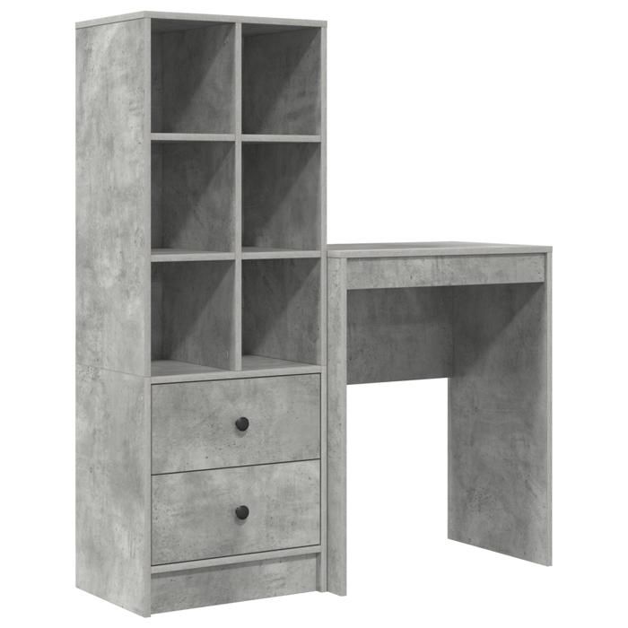 PROMOTION Bureau Buffet salle à manger Commode Salon - avec rangement - Bois dingénierie gris béton 56204 - BestMeuble PROMOTION Bureau Buffet salle à manger Commode Salon - avec rangement - Bois dingénierie gris béton 56204 - BestMeuble