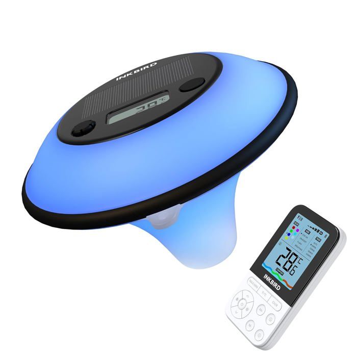 Inkbird IBS-P05R Thermomètre Piscine Solaire avec 7 Couleurs de Lère