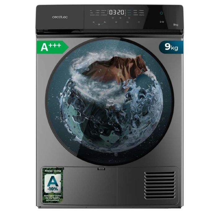 Cecotec sèche-linge pompe à chaleur 9 kg Bolero DressCode Dry 9400 Inverter Steel classe équivalente A+++ 15 programmes - Cecotec