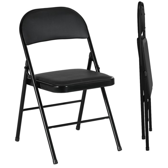 Chaises pliantes chaises de bureau portables jambes métalliques chaise pliante pour bureau réception toujours en attente cuir