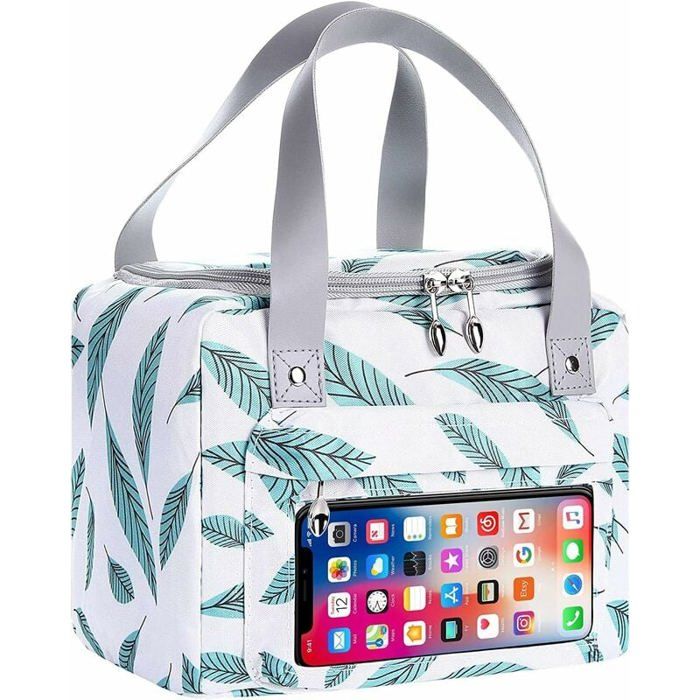 Sac Isotherme 8L Pique-nique Voyage Travail Sac à Déjeuner Bandoulière Imperméable Pliable