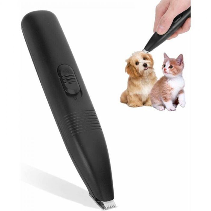Tondeuse électrique silencieuse pour chiens et chats idéale pour les pattes les oreilles et le visage.