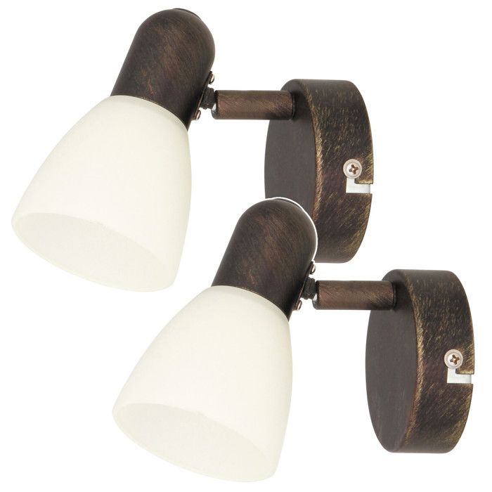 Lampe Soma Spot E14 40 W max. bronze antique 6591 2 pièces