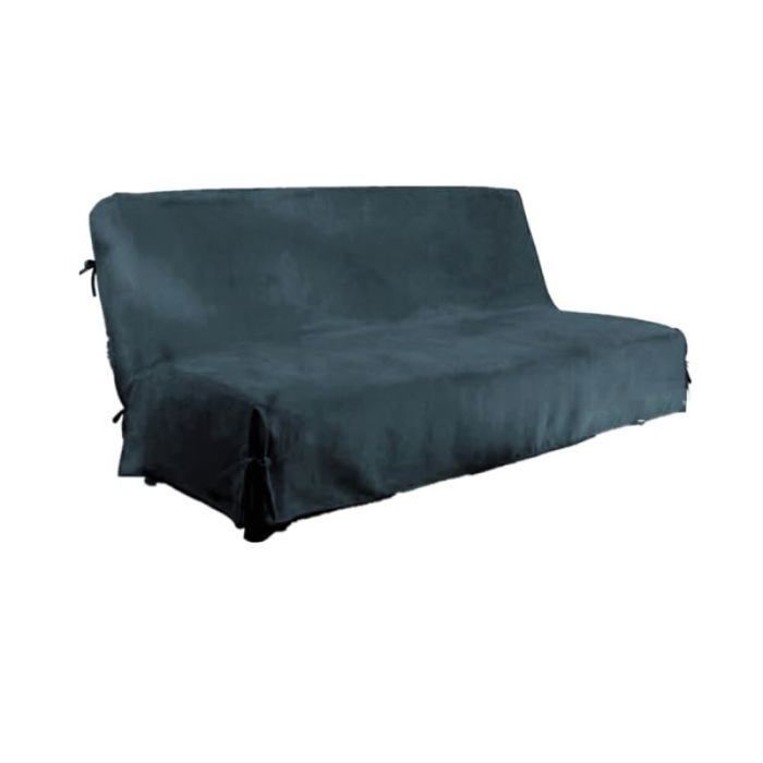 Housse de canapé clic clac 140 x 200 cm sans accoudoirs - polyester gris protection convertible