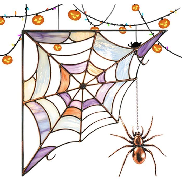 Autocollant décoratif 2D en forme de toile daraignée pour Halloween idéal pour décorer une fête