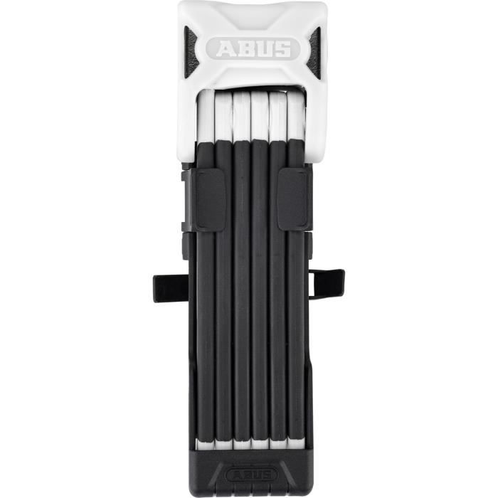 Antivol pliable ABUS Bordo 6000 - blanc/noir - haute sécurité - 1030 g - niveau de protection 10