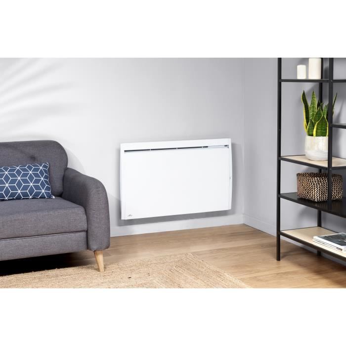 AIRELEC ALIZÉ A693685 Radiateur à Inertie Fonte - Horizontal 1500W - Coloris Blanc - Fabrication Fra