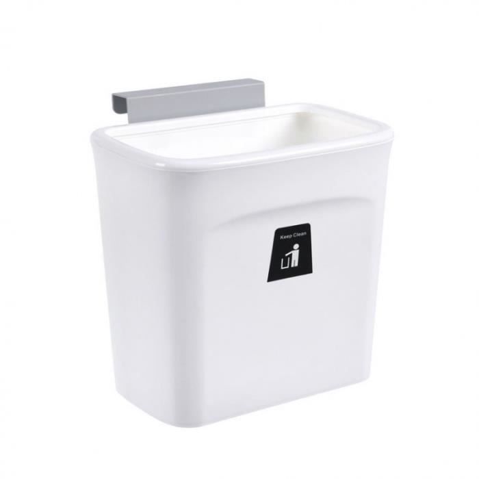 Bac Déchets Alimentaires Poubelle Compost Cuisine 3L - Avec Couvercle - Pour Comptoir - Anneau Anti-chute Sac - PP - Noir Poubelle Cuisine Design