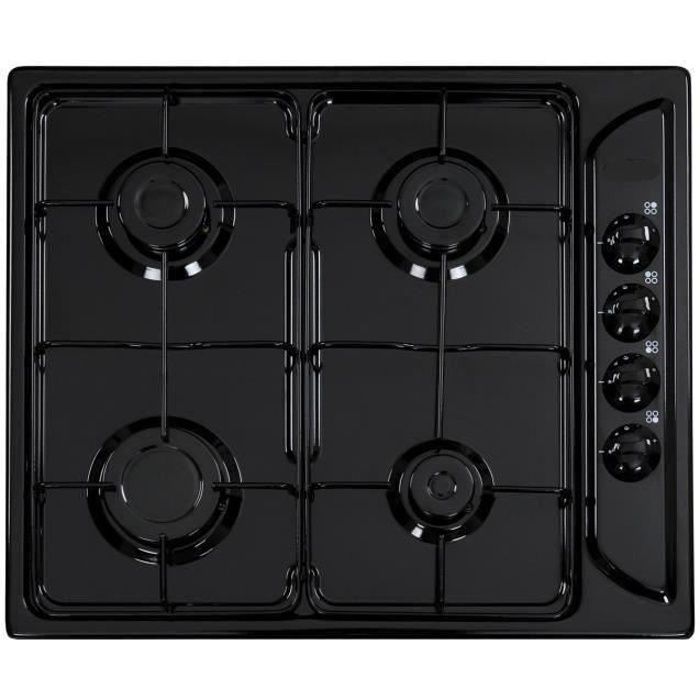 PLAQUE TABLE DE CUISSON GAZ FULL BLACK 4 FOYERS TRÈS PUISSANTE MEGA
