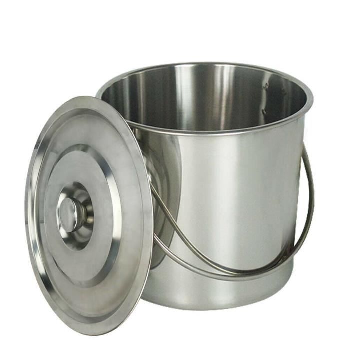 Seau en acier inoxydable de 20 litres seau de cuisine seau d