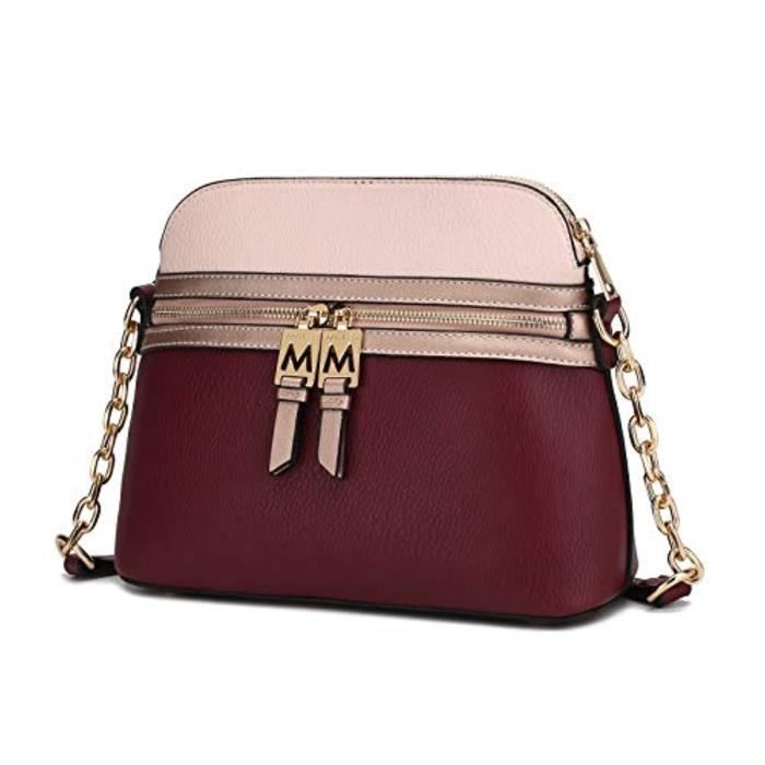 MKF Vegan Leather Crossbody Bag For Women | Removable Adjustable Strap, Designer Messenger Purse With Pockets