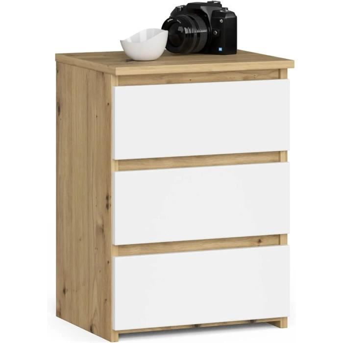 Table De Chevet Rauch Möbel Base - 2 Tiroirs - Chêne Artisanal - 40x36x40 Cm - Made In Germany