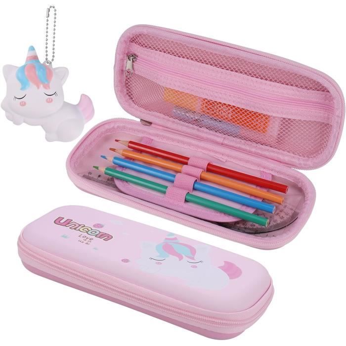 YOUYIKE Trousse Enfant Sirène, 3D Trousse Scolaire Fille, Portable