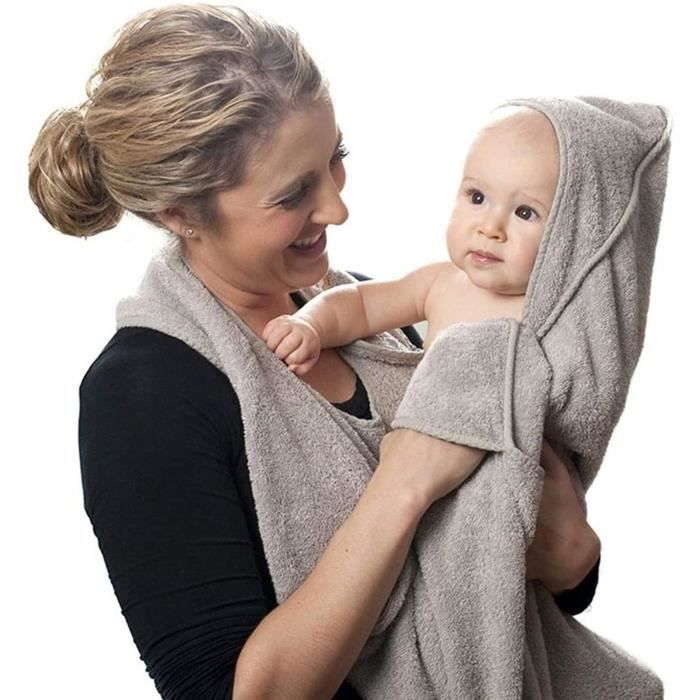 Serviette Bain Nouveau-né 80x80 Cm Serviette Capuche Bébé Halinuia - 3 Capes De Bain Absorbantes Pour Cadeau Naissance Serviette Capuche