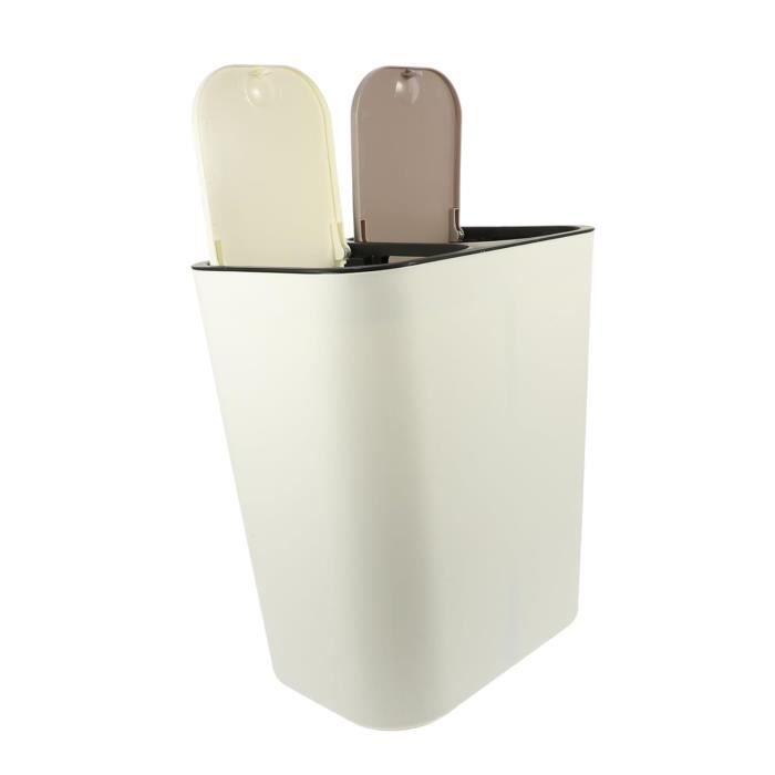 Bac à Ordures Trié Pratique Avec Roue, Poubelle De Cuisine En Plastique, Bac De Recyclage D'angle, Seau De Stockage Ouvert