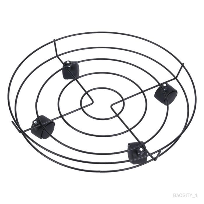 Plateau Sous-pot Carré Avec Roulettes - 36x36 Cm, Intérieur 32,3 Cm - Support Mobile Pour Plantes D'intérieur - 4