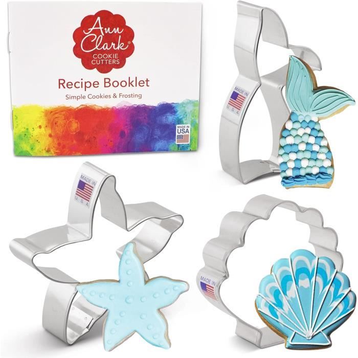 Lot De 3 Emporte-pièces à Légumes Et Biscuits – Formes Étoile, Cœur Et ? – Manche En Bois – Acier Inoxydable – Pour Cuisine Créative