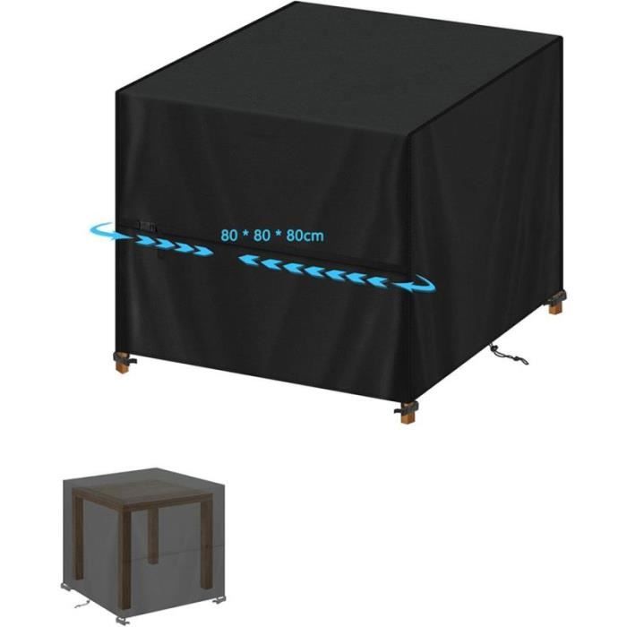 Housse De Protection Table Jardin 75x55x70 Cm – Bâche Imperméable Oxford 420D Anti-UV Et Vent