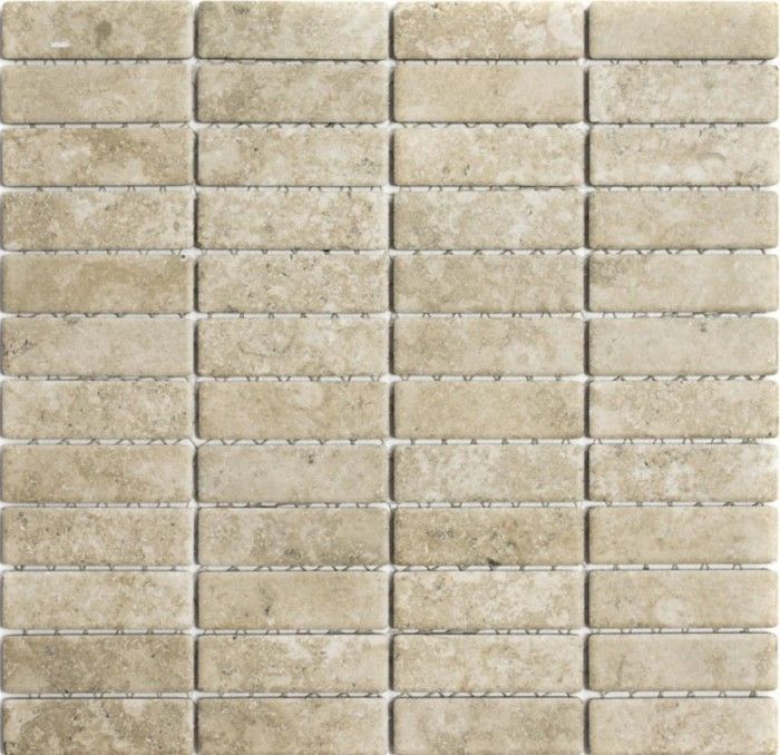 Mosaïque Céramique Fischgraet Aspect Pierre Blanc Mur Bain 24-SO10_F 10 Nattes