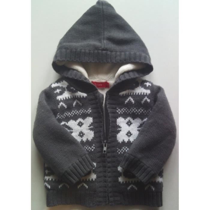 Veste A Capuche Bebe 9 Mois Gris Achat Vente Veste Soldes Sur Cdiscount Des Le Janvier Cdiscount