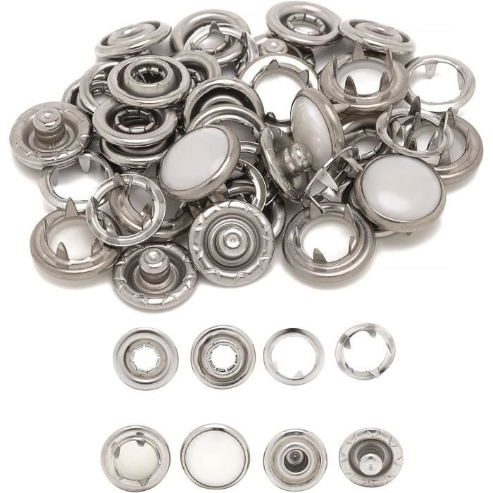 Lot De Boutons-pression Perle 9.5mm En Laiton - Pour Vêtements Bébé, Bavoirs, Maroquinerie Et DIY