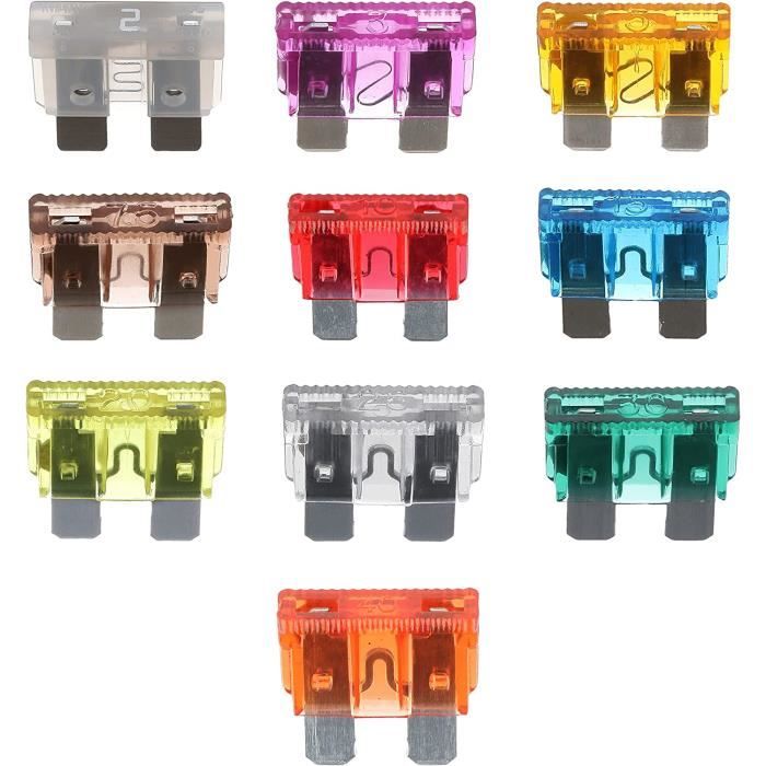 Assortiment de Fusibles Plats Standard, 2A-40A, Lot de 10 - Cdiscount Auto
