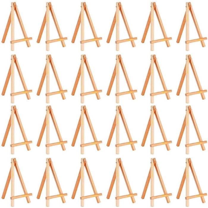 Omenluck Lot De 12 Mini Chevalets En Plastique Marron - Porte-Assiettes Et Supports Réglables Pour Photos, Assiettes Et Cadres
