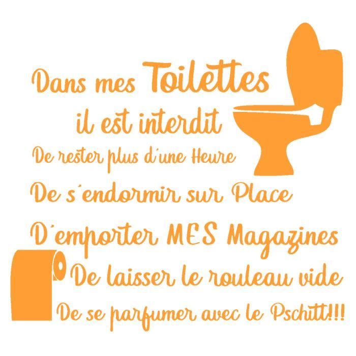 Stickers Toilettes Lettrage Humour Citation Orange 400x430 Mm Cdiscount Maison Stickers Toilettes Lettrage Humour Citation Orange 400x430 Mm Cdiscount Maison