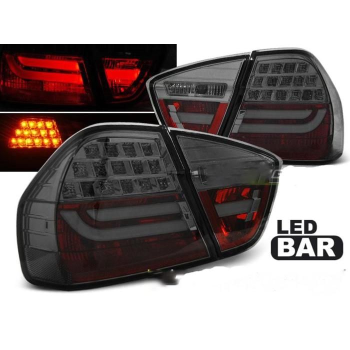 Paire de feux arriere BMW serie 3 E90 Berline 05-08 LED BAR fume-27335725