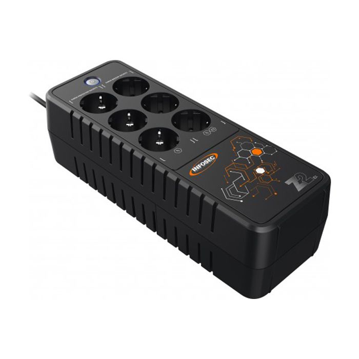 Onduleur – INFOSEC – Z2 EX 550VA – 6 Prises FR/SCHUKO – 2 ans de garantie – USB HID