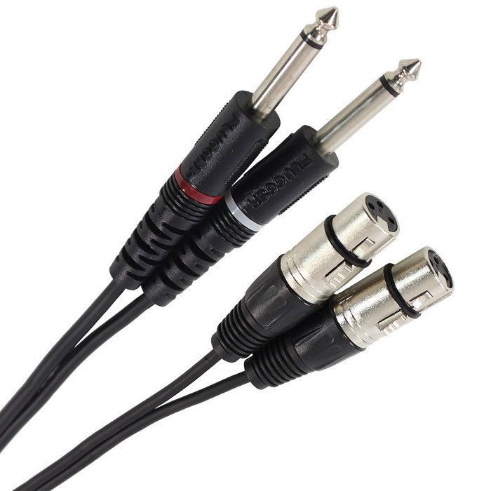 Plugger Câble Bretelle XLR Femelle 3b - Jack Mâle Mono 0.60m Easy